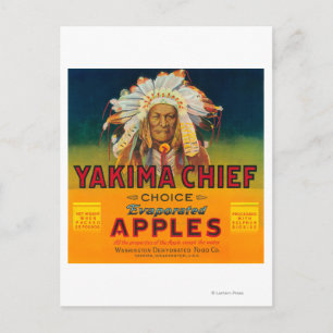 Yakima Chief Apple Label - Yakima, WA Postcard