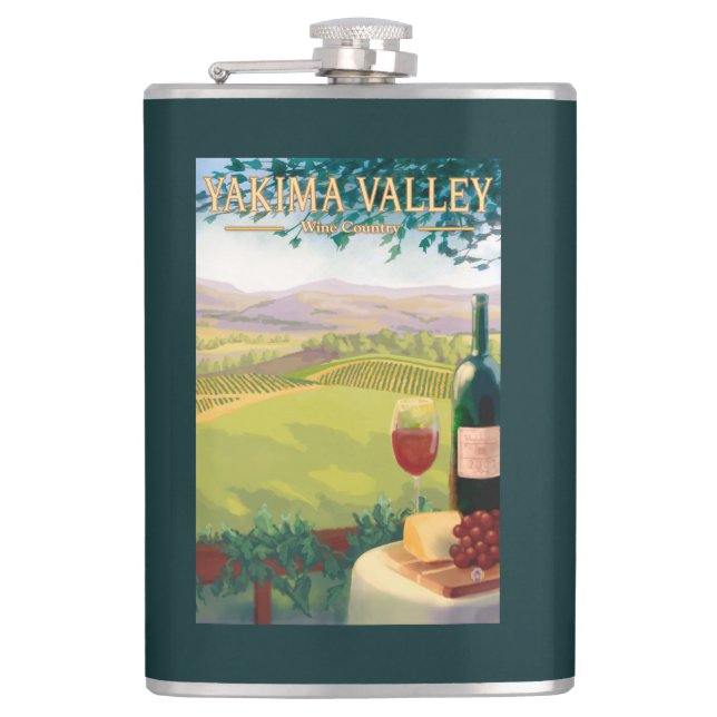 Yakima Valley, WashingtonWine Country Hip Flask (Front)