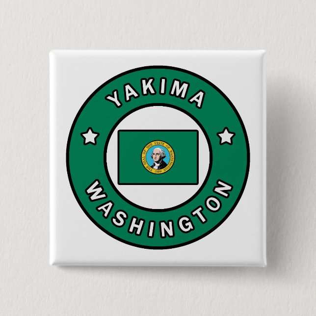 Yakima Washington 15 Cm Square Badge (Front)