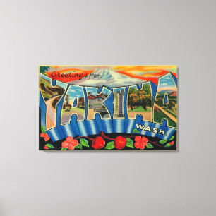 Yakima, Washington - Large Letter Scenes 2 Canvas Print