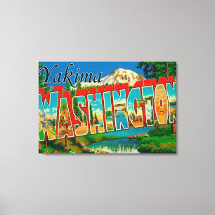 Yakima, Washington - Large Letter Scenes Canvas Print