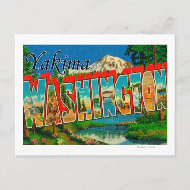 Yakima, Washington - Large Letter Scenes Postcard (Front)