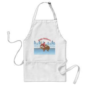 Yakky Holidays! Winter Scene Standard Apron