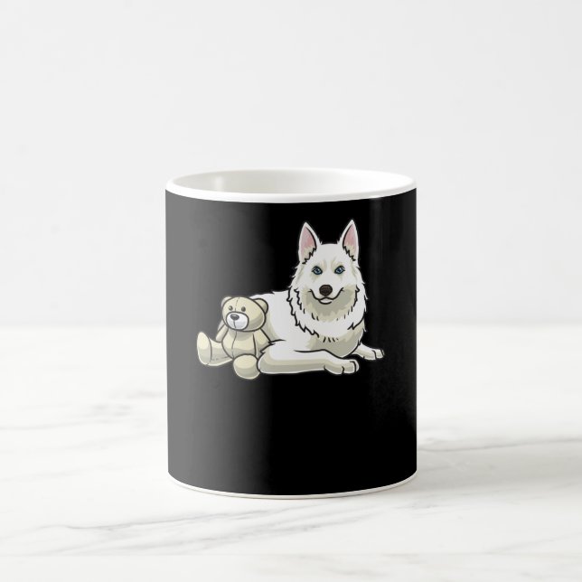Yakutian Laika Dog With stuffed animal Coffee Mug (Center)