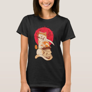 Yakuza Cat Japanese Samurai Sword Katana Japan Tig T-Shirt