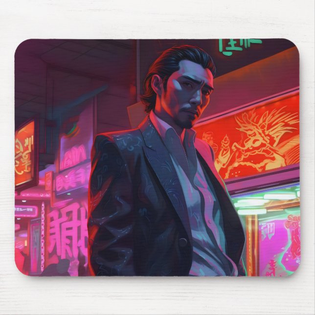 Yakuza Neon City  Mouse Mat (Front)