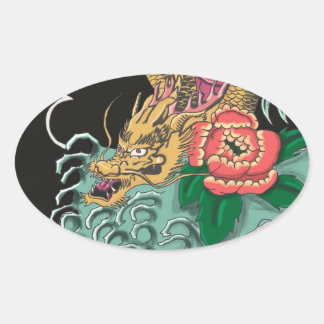 Yakuza Tattoo Oval Sticker