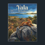 Yala National Park Sri Lanka Postcard<br><div class="desc">Yala National Park is Sri Lanka's most famous wildlife destination, boasting the highest density of leopards in the world. The park's diverse ecosystem ranges from moist monsoon forests to freshwater wetlands and sandy coastal beaches, creating a stunning visual tapestry for safari-goers. The sight of a leopard draped over a granite...</div>