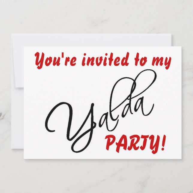 Yalda Party Invitation Card (Front)