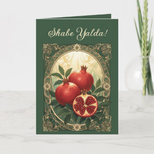 Yalda Pomegranates Persian Winter Solstice Eve Card