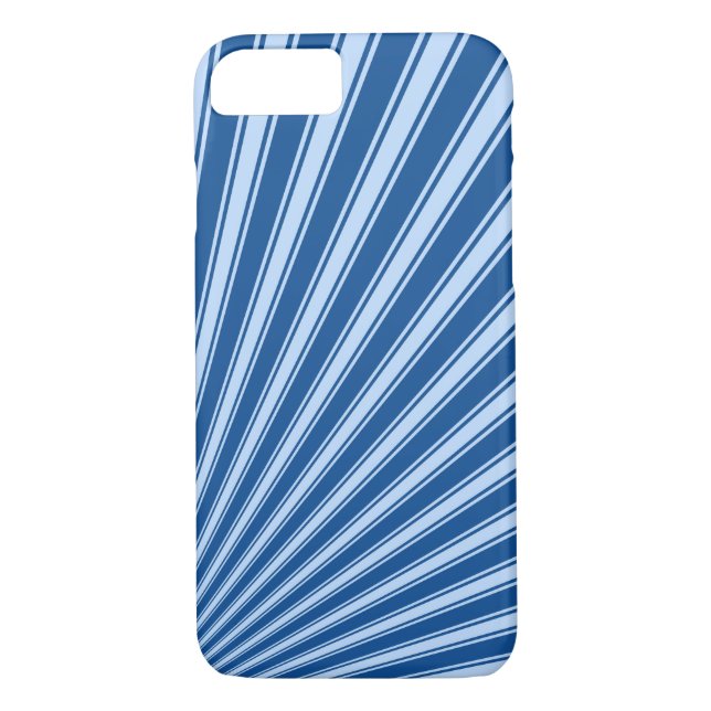 Yale Blue Funky Sun Rays Background Case-Mate iPhone Case (Back)