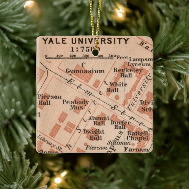 Yale University Map Ornament (Tree)