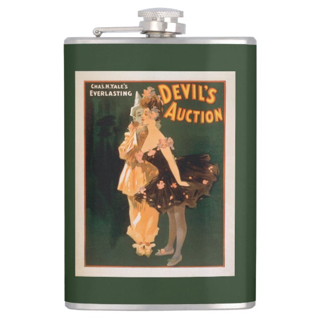 Yale's Everlasting Devil's Auction Play Hip Flask (Front)