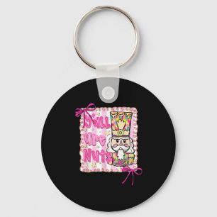 Y'all Are Nuts Nutcracker Coquette Bow Christmas H Key Ring