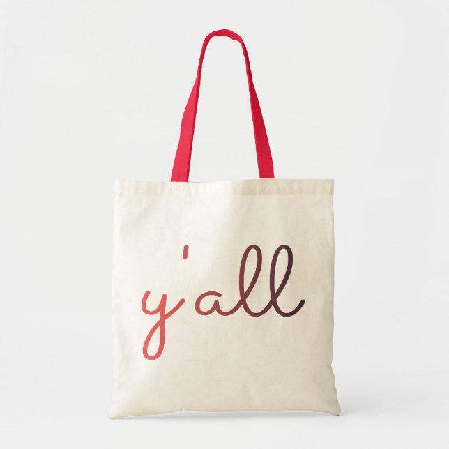 Y'all Budget Tote Bag (Front)