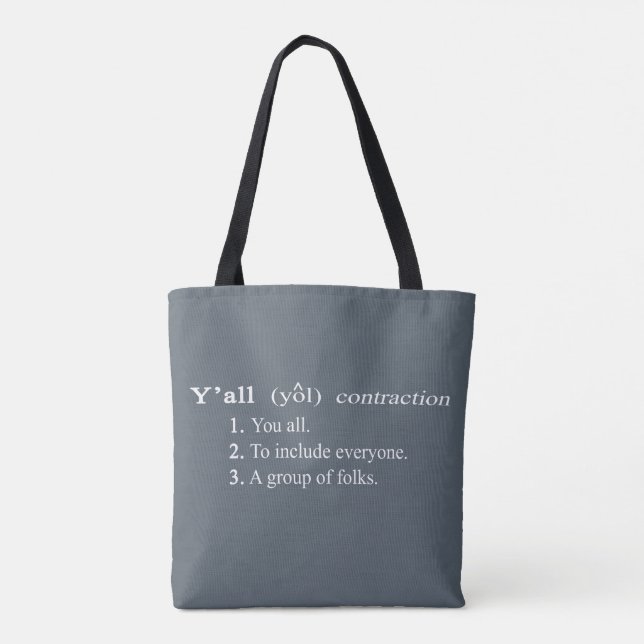Y'all Definition All Over Print Tote Bag (Back)