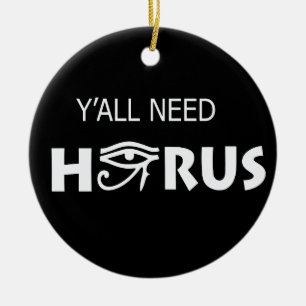 Y'All Need Horus Ceramic Tree Decoration