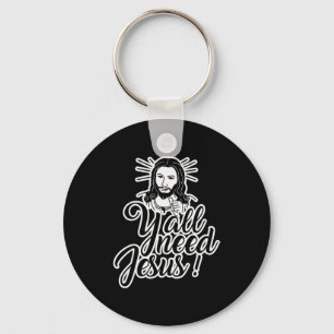 Yall Need Jesus Christmas Key Ring