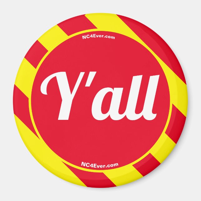 Y'all Red/Yellow Magnet (Front)