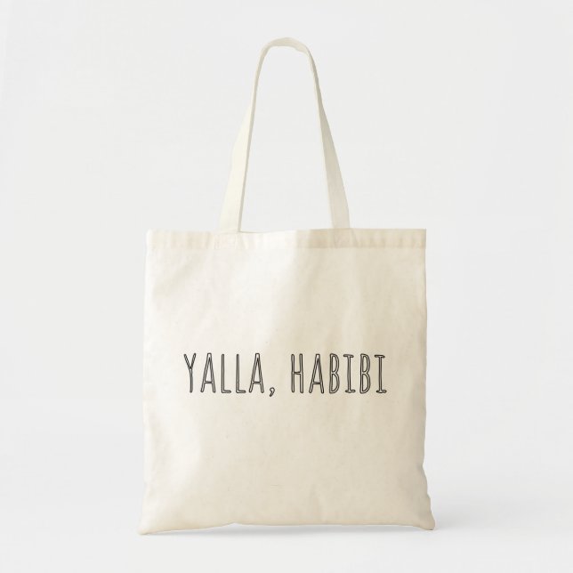 yalla habibi tote bag (Front)