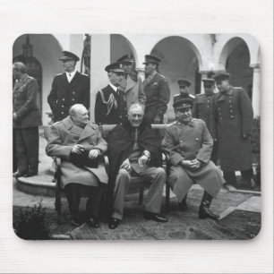 Yalta Conference Roosevelt Stalin Churchill 1945 Mouse Mat
