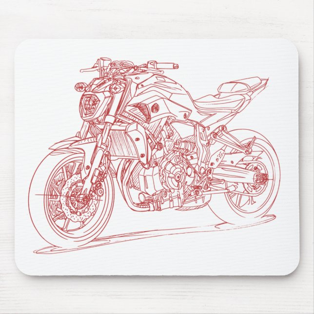 Yam FZ07 MT07 2015 Mouse Mat (Front)