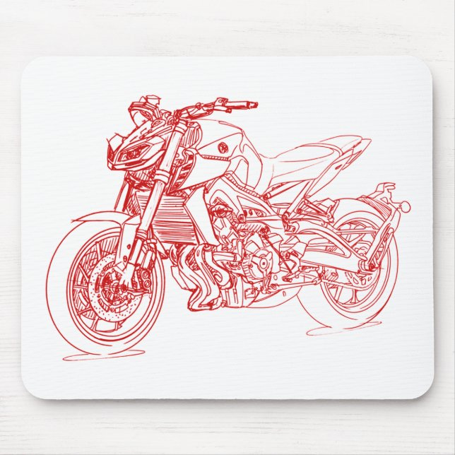 Yam FZ09 MT09 2017 Mouse Mat (Front)