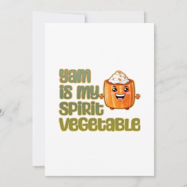 Yam Is My Spirit Vegetable Classic Holiday Card (Front)