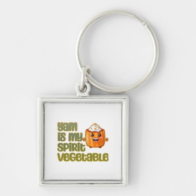 Yam Is My Spirit Vegetable Classic Key Ring (Front)