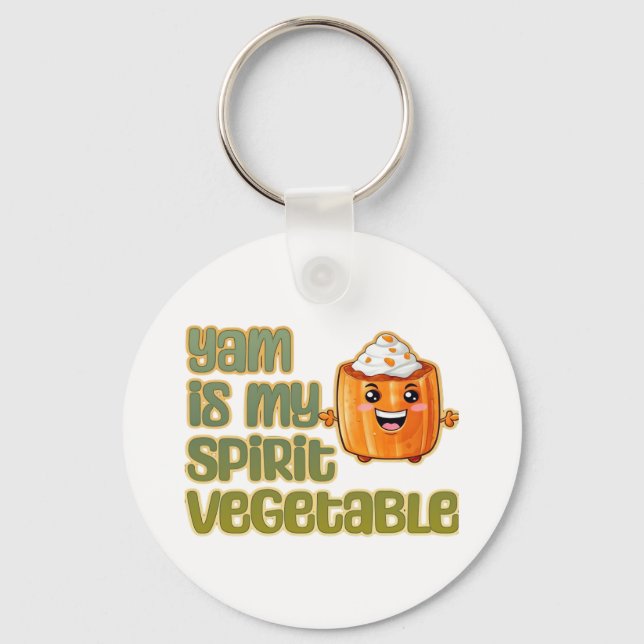 Yam Is My Spirit Vegetable Classic Key Ring (Front)