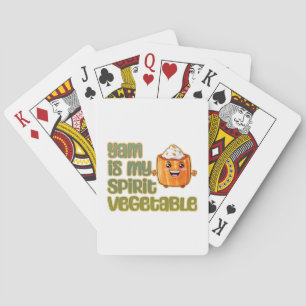 Yam Is My Spirit Vegetable Funny Playful Mood Playing Cards