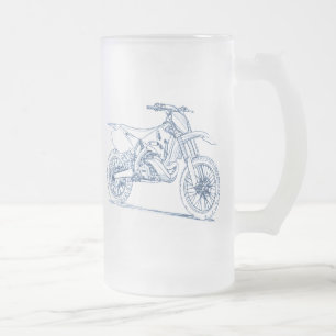 Yam YZ250 2010 Frosted Glass Beer Mug