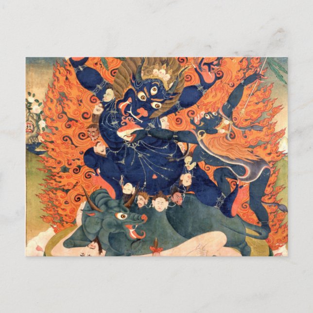 Yama Dharmaraja Buddhist Deity Postcard (Front)