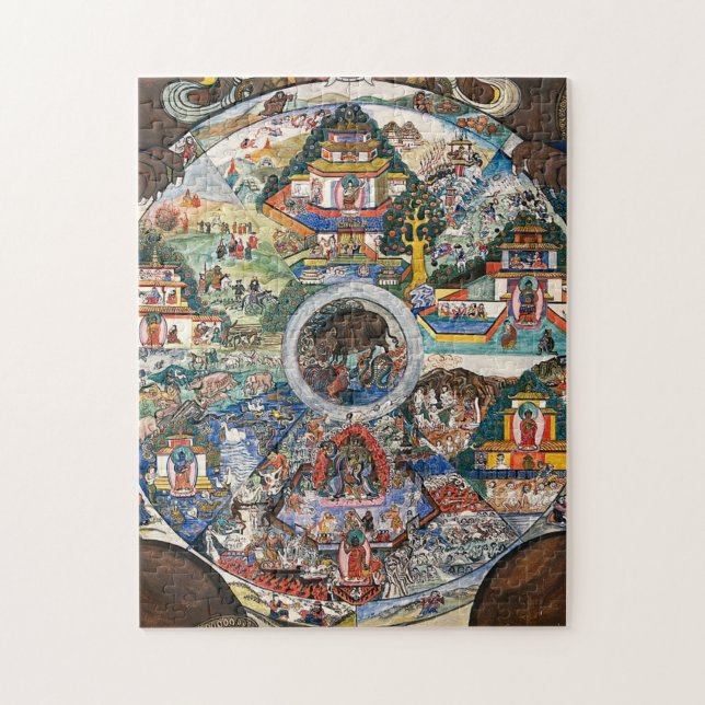 Yama The Lord Of Death Holding The Wheel Of Life Jigsaw Puzzle (Vertical)