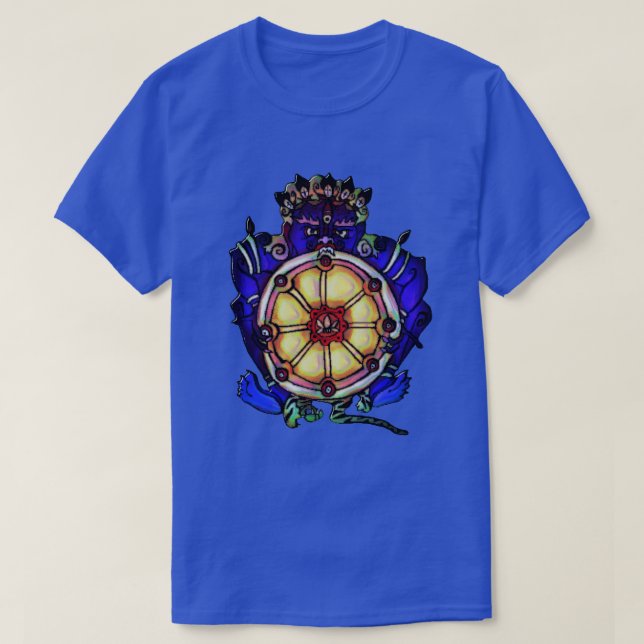 Yama & Wheel God of Death Indian T-Shirt (Design Front)