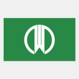 Yamagata city flag Yamagata prefecture japan symbo Rectangular Sticker