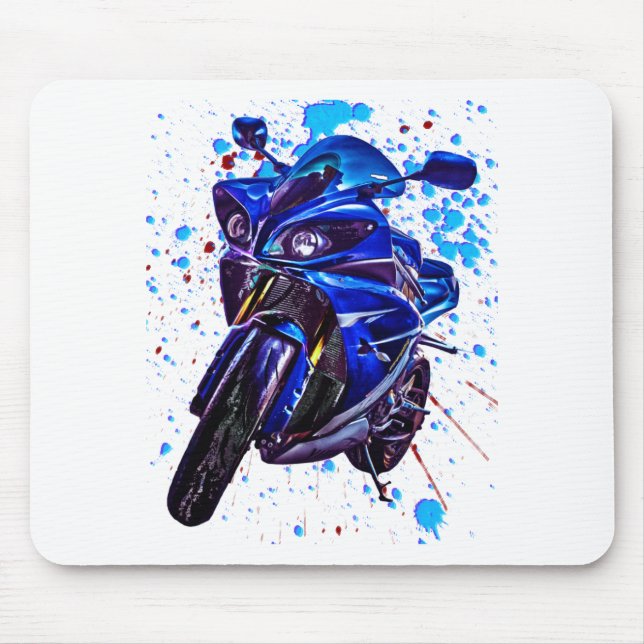 Yamaha YZF R1 Art Print Mouse Mat (Front)