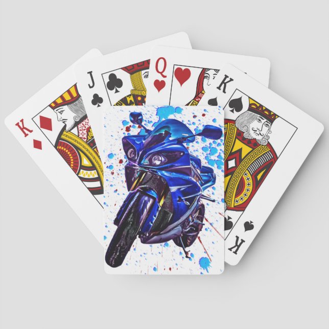 Yamaha YZF R1 Art Print Playing Cards (Back)