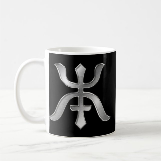 Yamamoto Crest Silver Chrome Coffee Mug (Left)