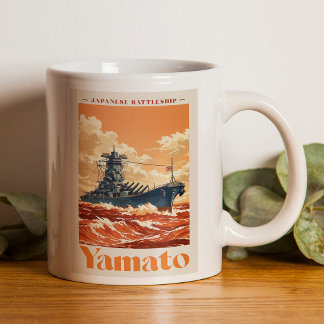 Yamato Japanese Battleship Vintage Maritime Poster Coffee Mug