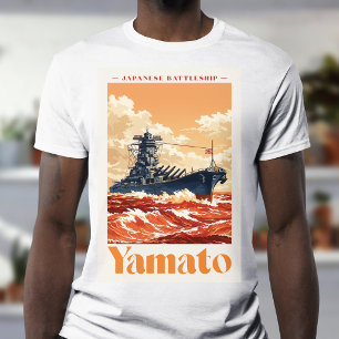 Yamato Japanese Battleship Vintage Maritime Poster T-Shirt