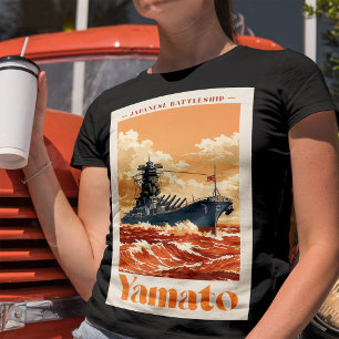 Yamato Japanese Battleship Vintage Maritime Poster T-Shirt