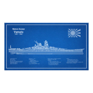 Yamato - Ship Blueprint Plans ABD Photo Print