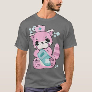 Yami Kawaii Red Panda Nurse Fairy Kei Harajuku Nug T-Shirt
