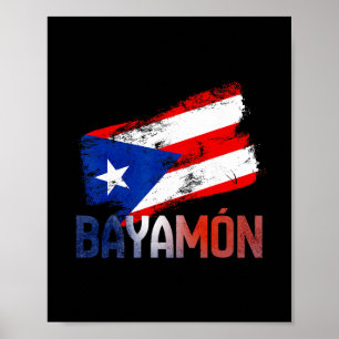 Yamón City Puerto Rico Flag Vintage Roots Boricua  Poster