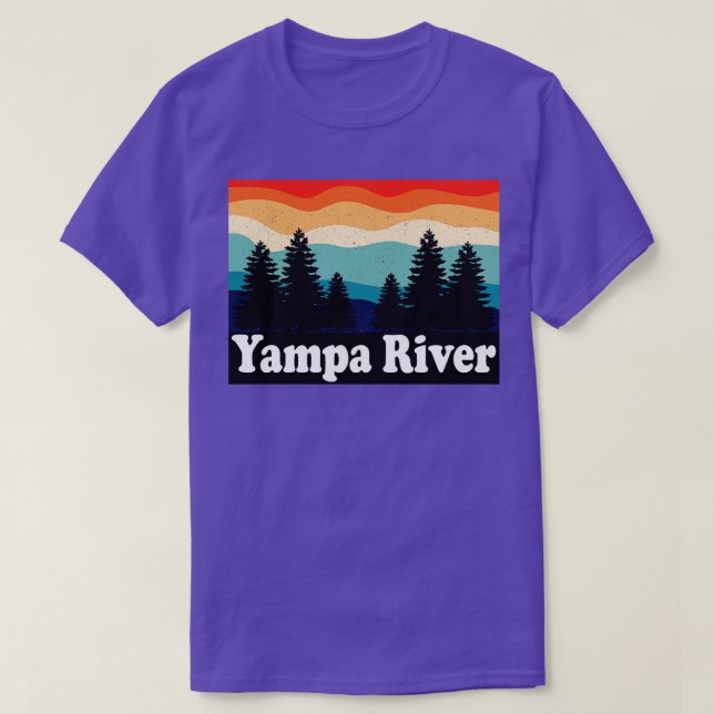 Yampa River Colorado Retro T-Shirt (Design Front)