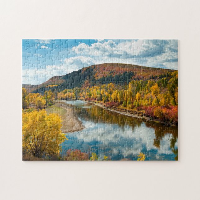 Yampa River In Autumn Jigsaw Puzzle (Horizontal)
