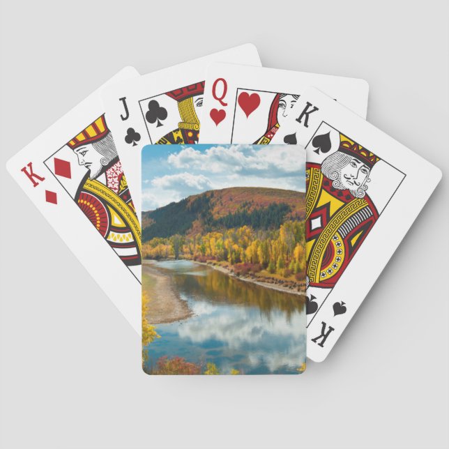 Yampa River In Autumn Playing Cards (Back)