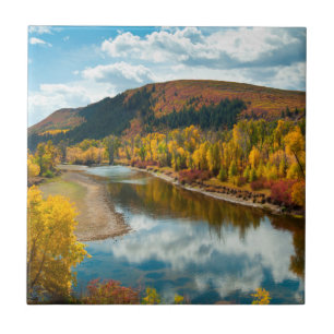 Yampa River In Autumn Tile