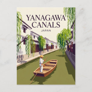 Yanagawa Canals Japan Postcard